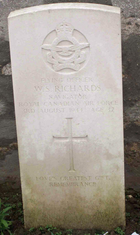 F/O William Samuel Richards<br /><br /><br />died on active duty - August 3rd, 1944